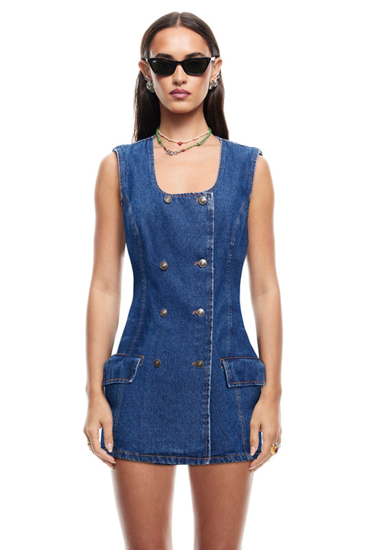 LIONESS L'Esprit Mini Dress Indigo