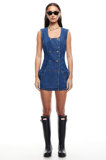 LIONESS L'Esprit Mini Dress Indigo