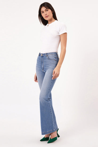 ROLLA'S Eastcoast Flare Ankle Jeans Mid Vintage Blue