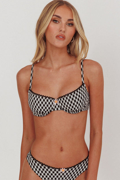 Cheerful Underwire Bikini Top Gingham