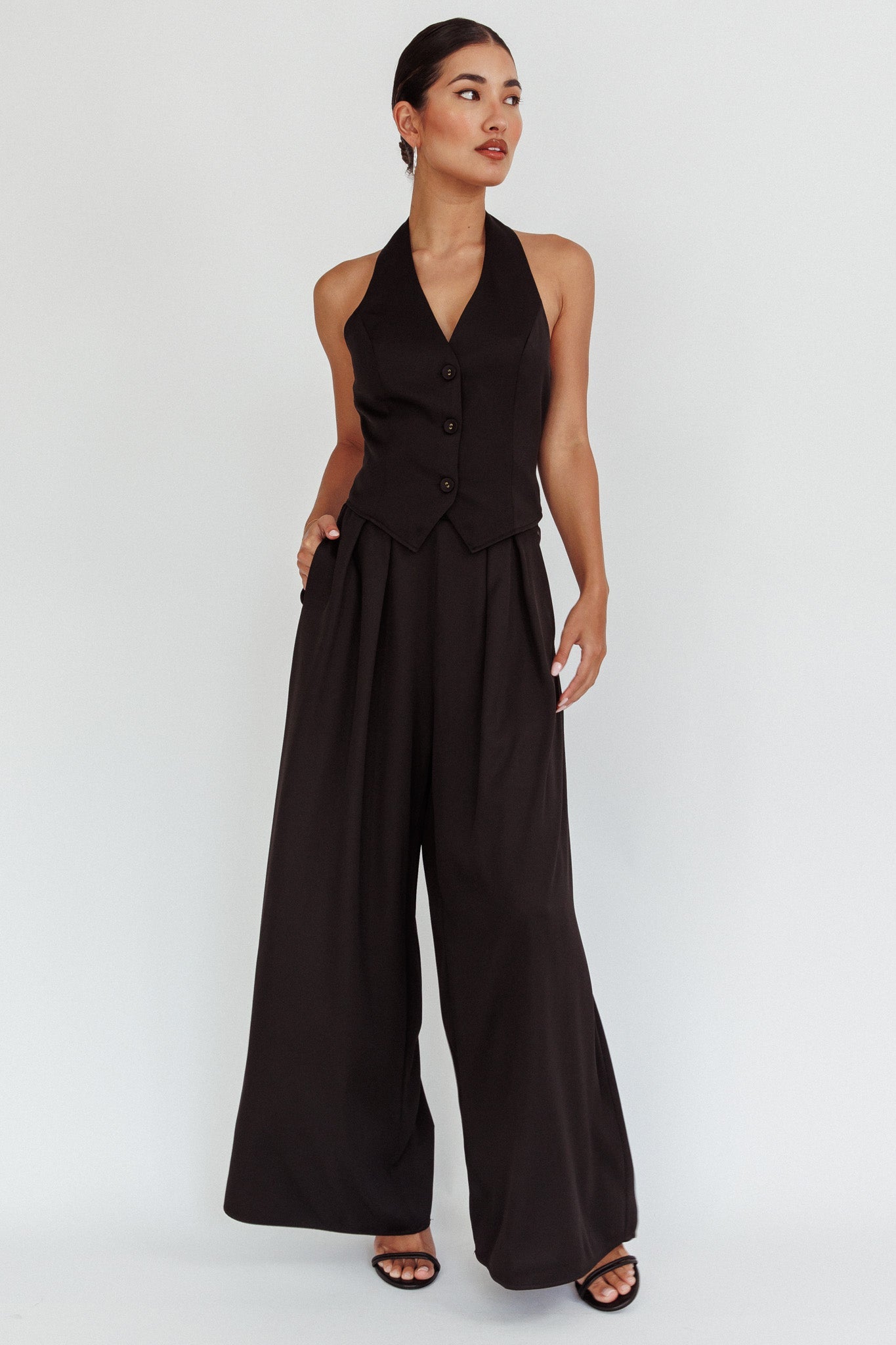 Tammi Wide Leg Pants Black