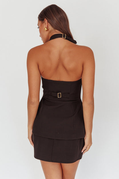 Tammi High Waist Mini Skirt Black