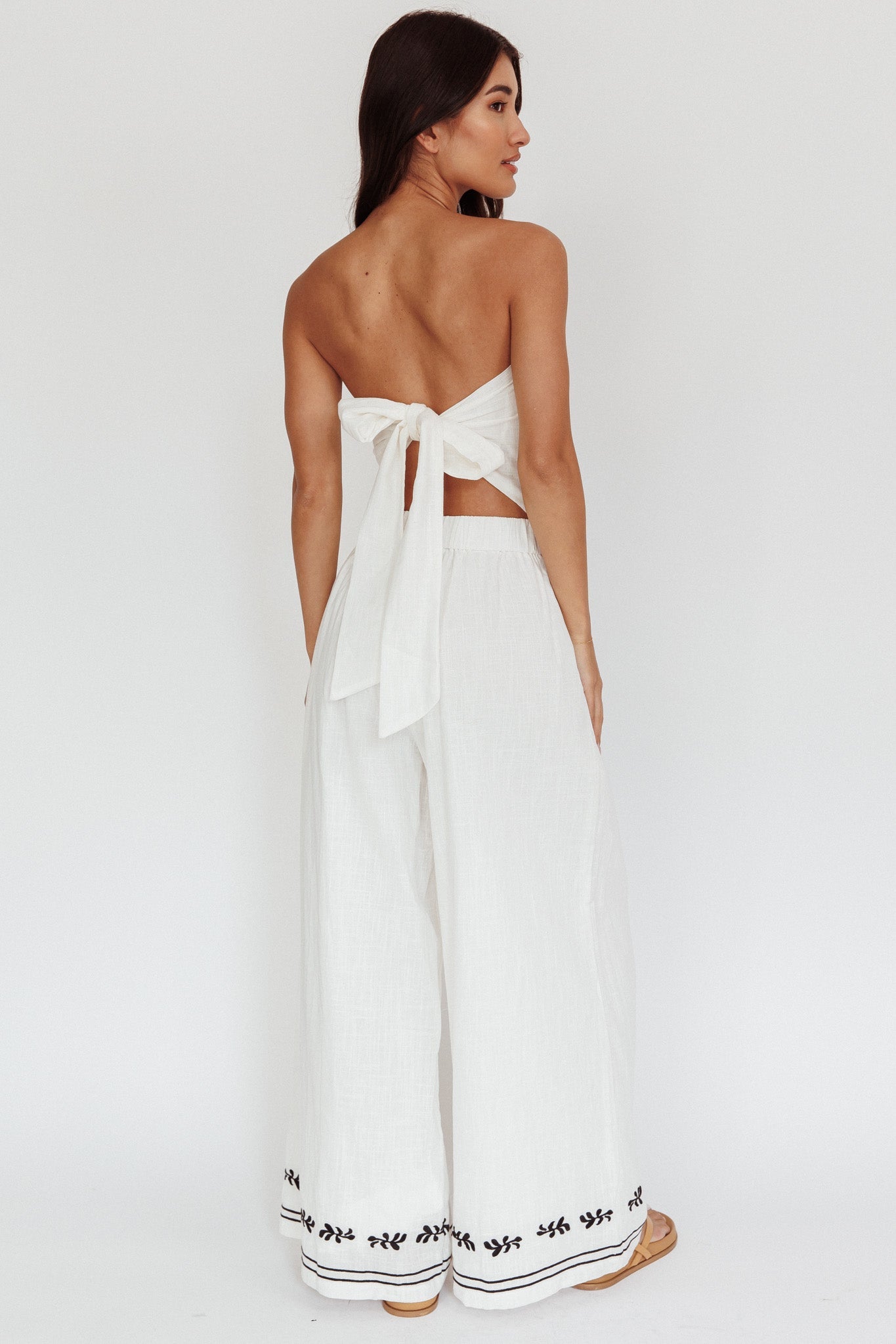 Sought After Wide-Leg Pocket Pants Off White