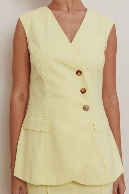 Sweet Treat Sleeveless Top Lemon