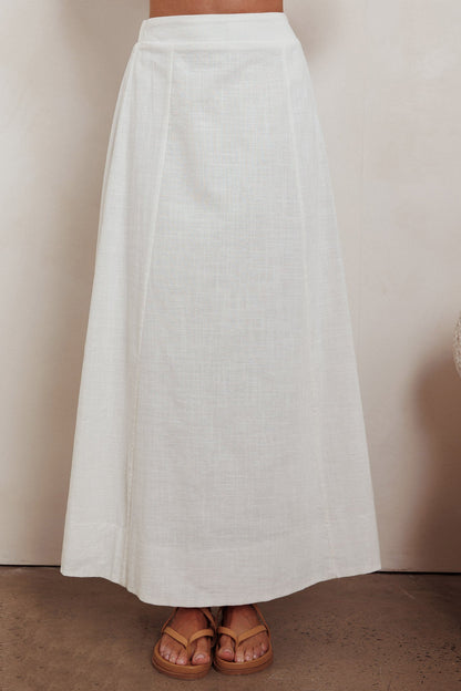 Payday A-Line Maxi Skirt Off White