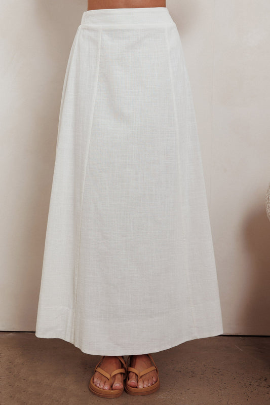 Payday A-Line Maxi Skirt Off White