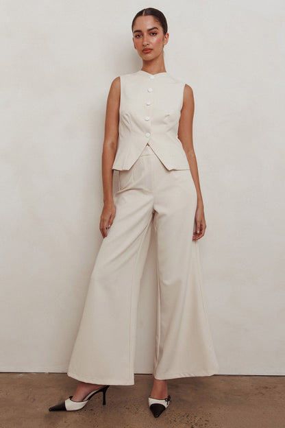 Consideration Wide Leg Pant Beige