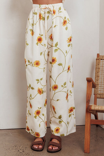 Sway Drawstring Pants Sunflower