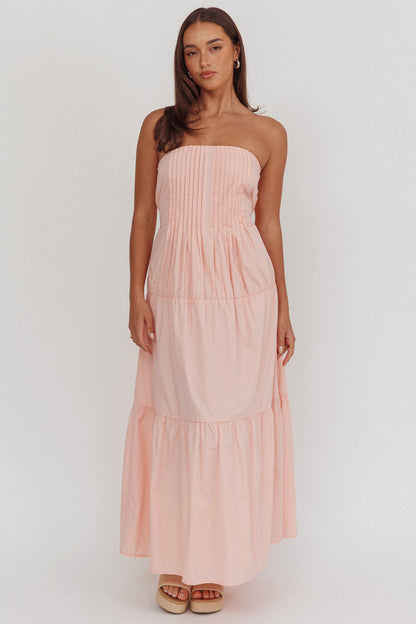 Deisa Pintuck Pleat Maxi Dress Cheek